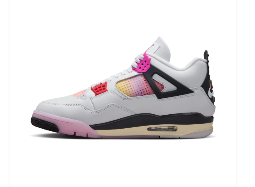 Air Jordan 4 Retro SE 'Pink Blast' White Pink & Fuchsia Sneakers