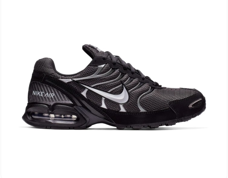 Nike Air Max Torch 4 'Black & Silver' Black Mesh & Metallic Silver Retro Running Sneakers