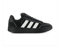 Adidas Courtic 'Core Black & Cloud White' All-Black Suede, White 3-Stripes, Contrast White Stitching Throughout & Full Black Cupsole Modern Court Lifestyle Sneakers