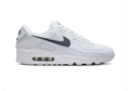 Nike Air Max 90 'White & Cool Grey' White Mesh & Leather Cool Grey Swoosh Classic Running Sneakers