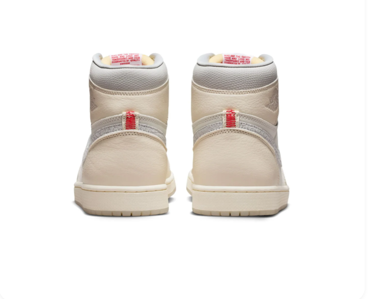 Air Jordan 1 Retro High OG 'Sail' Cream White & Grey Sneakers