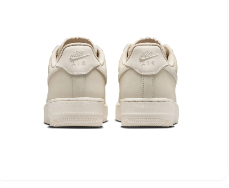 Nike Air Force 1 Low '07 'Sail' Tonal Cream Leather & Satin Lace Luxury Special Edition Sneakers