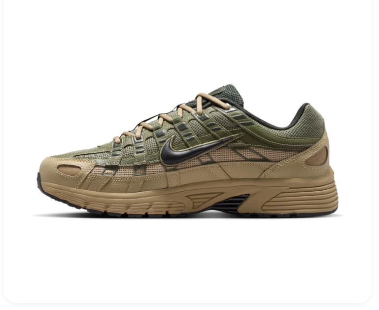 Nike P-6000 'Neutral Olive' Olive Green & Khaki Retro Running Sneakers