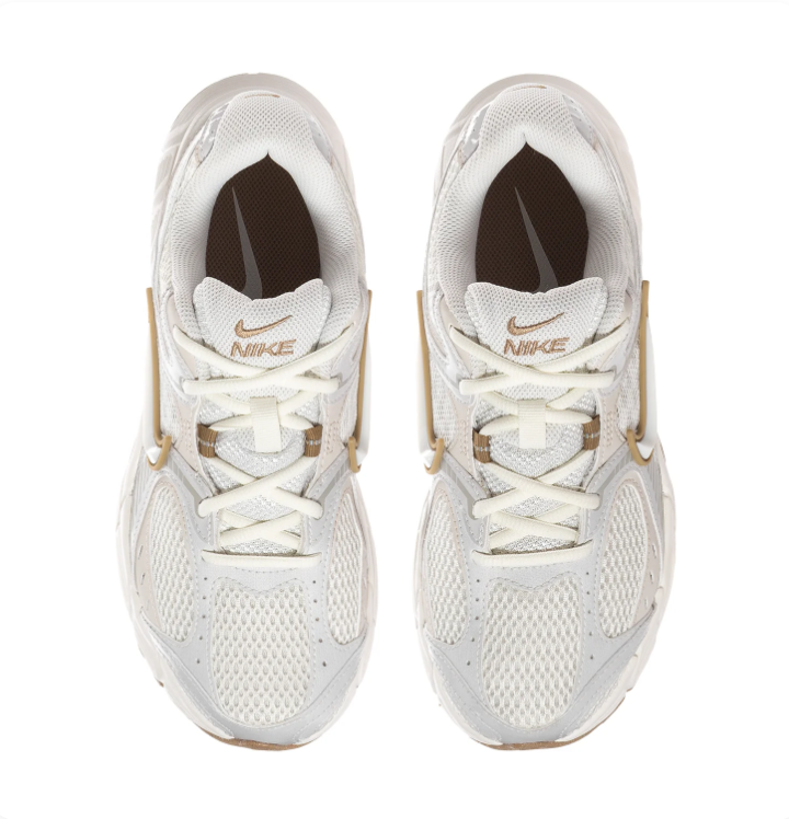 Nike Zoom Vomero 5 'Phantom & Sail' All-White Mesh TPU, Khaki Swoosh & Midsole Cradle Chunky Retro Running Lifestyle Sneakers