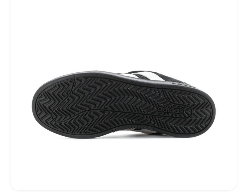 Adidas Courtic 'Core Black & Cloud White' All-Black Suede, White 3-Stripes, Contrast White Stitching Throughout & Full Black Cupsole Modern Court Lifestyle Sneakers