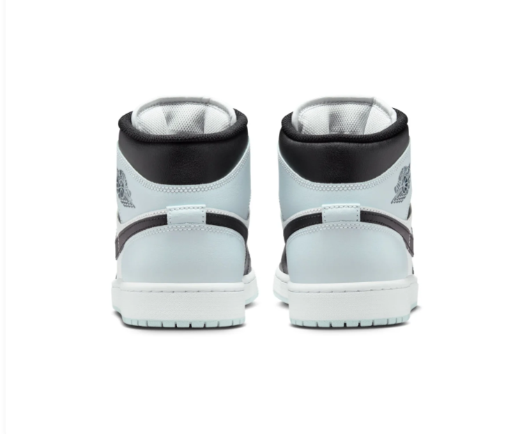 Air Jordan 1 Mid 'Barely Green' Ice Blue & Black Sneakers