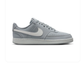 Nike Court Vision Low 'Wolf Grey' Tonal Grey Leather Minimalist Basketball Sneakers