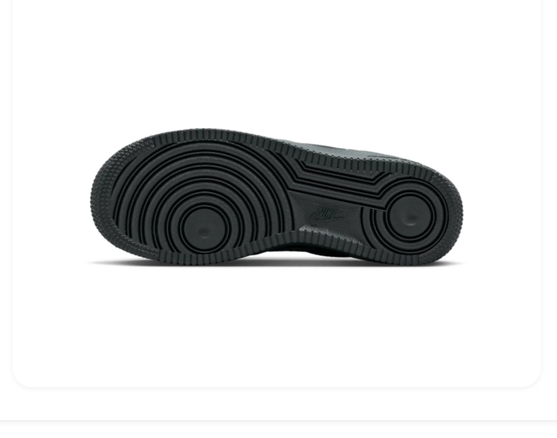 Nike Air Force 1 Low GS 'Triple Black / Anthracite' All-Black Suede, Anthracite Swoosh, Metal AF1 Dubrae & Full Black Midsole Outsole Kids' Stealth Sneakers