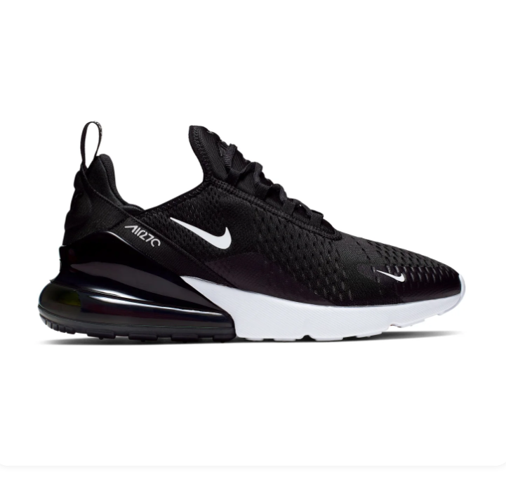 Nike Air Max 270 'Black & White' Black Mesh & White 270° Max Air Sneakers
