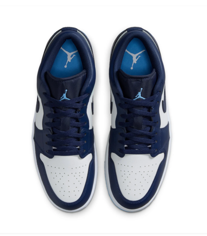 Air Jordan 1 Low 'Midnight Navy' Dark Blue & White Sneakers