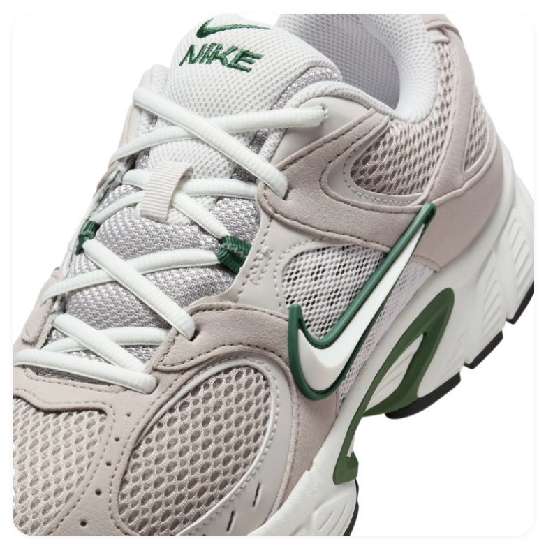 Nike Zoom Vomero 5 'Phantom & Gorge Green' Phantom Suede Mesh & Forest Green Accent Y2K Retro Running Sneakers