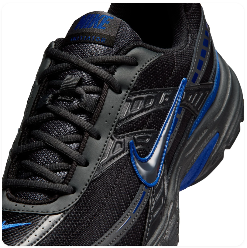 Nike Initiator 'Black & Royal Blue' Black & Game Royal Retro Running Sneakers