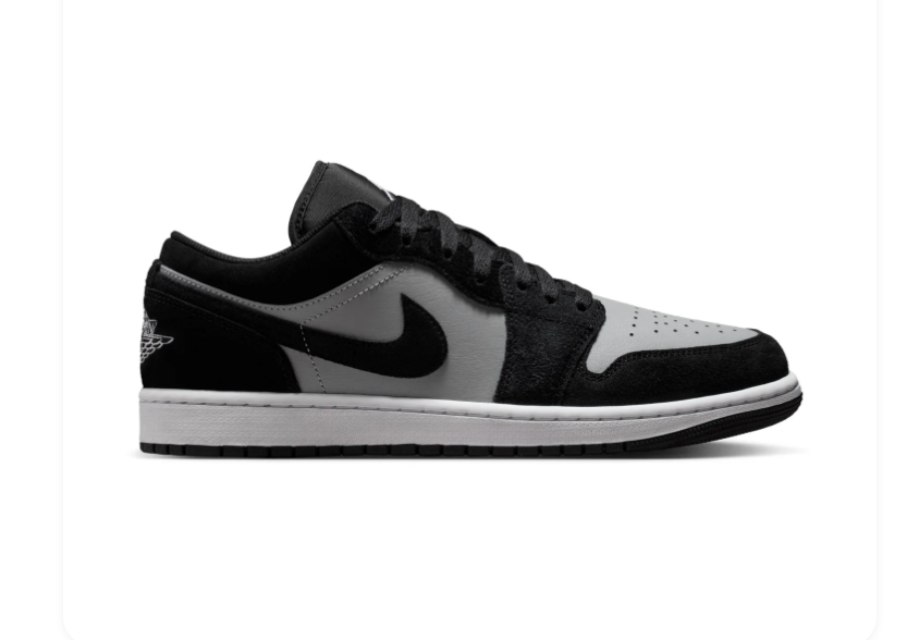 Air Jordan 1 Low 'Shadow Grey' Men's Sneakers