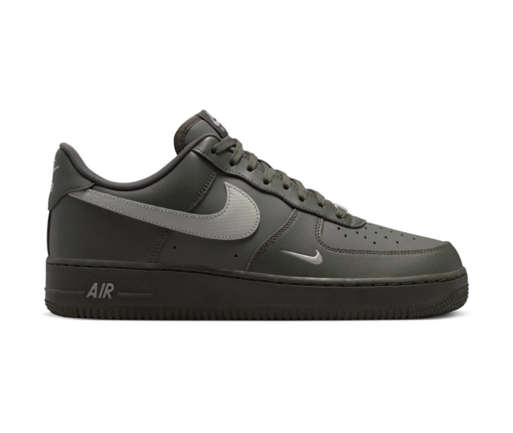 Nike Air Force 1 Low '07 'Cargo Khaki & Reflect Silver' Olive Green Leather & Reflective Silver Swoosh Military AF1 Sneakers