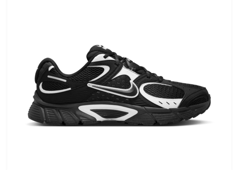 Nike Air Max Muse 'Black & White' All-Black Mesh, White Metallic Silver Swoosh & Chunky Outsole Bold Lifestyle Running Sneakers