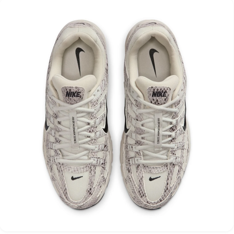 Nike P-6000 'Snake Print' Phantom Cream & Black Retro Running Sneakers