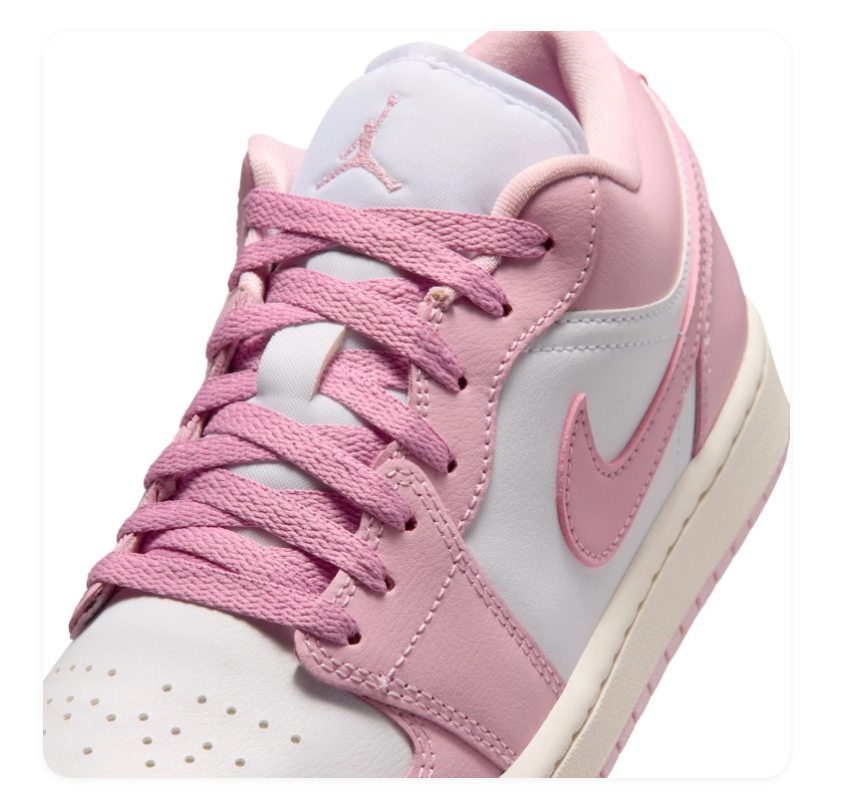 Air Jordan 1 Low 'Pink Foam' Women's Sneakers