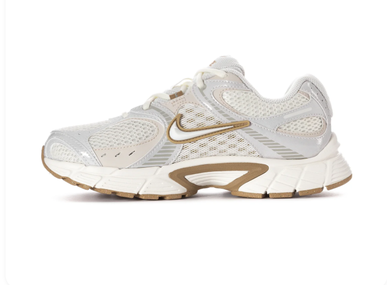 Nike Zoom Vomero 5 'Phantom & Sail' All-White Mesh TPU, Khaki Swoosh & Midsole Cradle Chunky Retro Running Lifestyle Sneakers