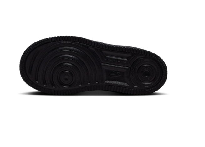 Nike Force 1 Low EasyOn 'Black & Leopard' All-Black Leather & Leopard Print Swoosh Easy-On Sneakers