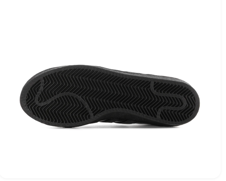 Adidas Superstar 'Triple Black & Orange' All-Black Patent Leather, Tonal Black 3-Stripes, Orange Collar Lining & Trefoil Heel Tab, Full Black Midsole Outsole Bold Streetwear Sneakers