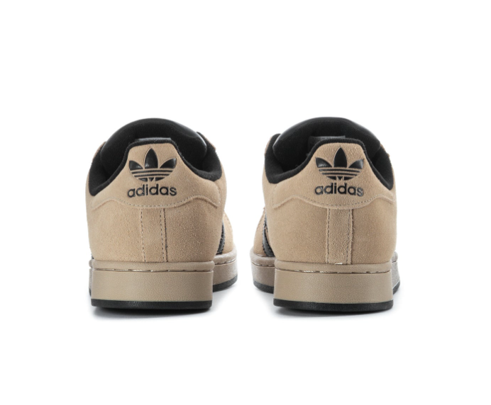 Adidas Superstar 'Wonder Beige & Core Black' Sand Suede, Black Leather 3-Stripes, Tonal Beige Shell Toe, Black Heel & Inner Lining, Square Trefoil Tongue Label & Black Outsole Earthy Retro Basketball Lifestyle Sneakers