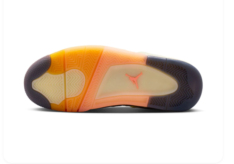 Air Jordan 4 Retro 'Shimmer' Sail Cream & Melon Orange Sneakers (WMNS)
