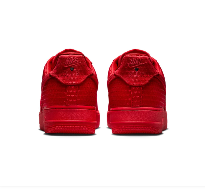 Nike Air Force 1 Low '07 'Triple Red' All-Red Perforated Suede Tonal University Red Bold Statement AF1 Sneakers