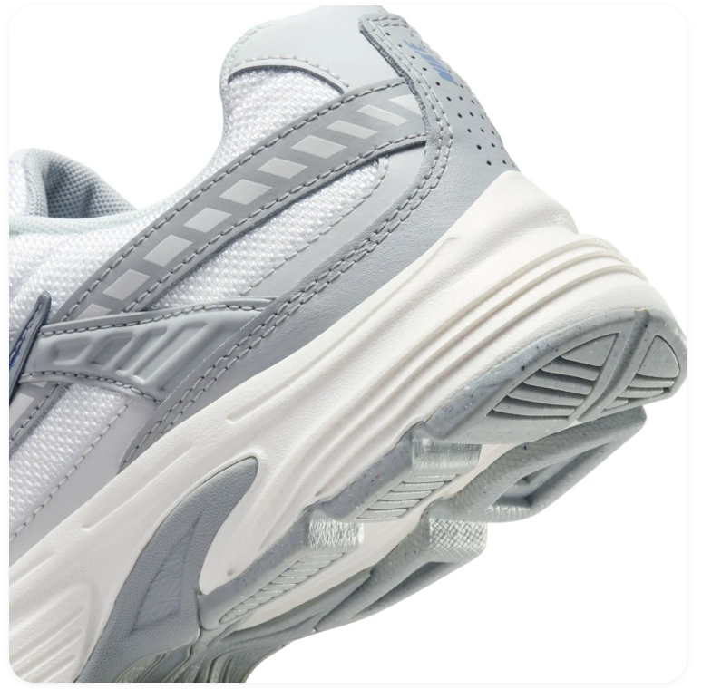 Nike Initiator 'White, Silver & Blue' White Mesh & Silver Reflective Y2K Retro Running Sneakers
