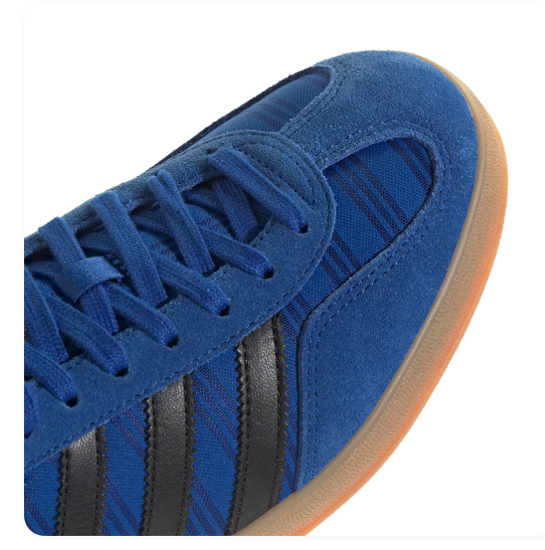 Adidas Gazelle Indoor 'Blue Bird & Core Black' Royal Blue Suede, Black 3-Stripes, Light Blue Collar & Gum Outsole Heritage Lifestyle Sneakers