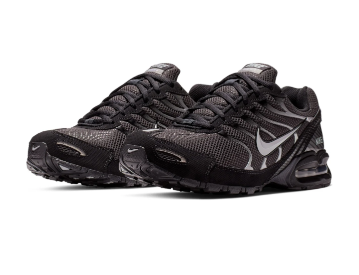 Nike Air Max Torch 4 'Black & Silver' Black Mesh & Metallic Silver Retro Running Sneakers