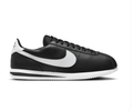 Nike Cortez 'Black & White' Black Leather & White Swoosh Retro Classic Sneakers