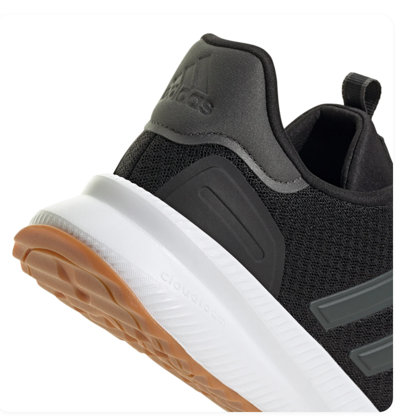 Adidas X_PLRPATH 'Core Black & Carbon' Black Mesh & Suede Upper, Tonal Carbon Grey 3-Stripes, Grey Collar Lining, Black Round Laces, Chunky White EVA Midsole & Gum Rubber Outsole Modern Athleisure Running-Inspired Lifestyle Sneakers