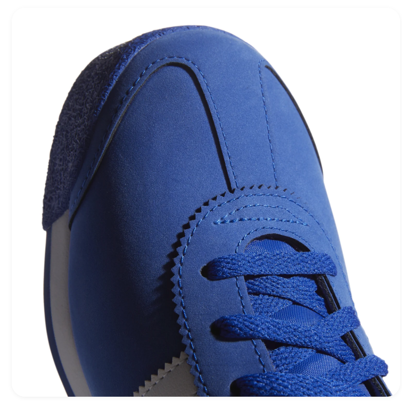 Adidas Samoa 'Royal Blue & Cloud White' Royal Blue Leather Upper, White 3-Stripes, Blue Flat Laces, White Trefoil Heel Branding, White EVA Midsole & Blue Rubber Outsole Classic Retro Tennis Heritage Lifestyle Sneakers