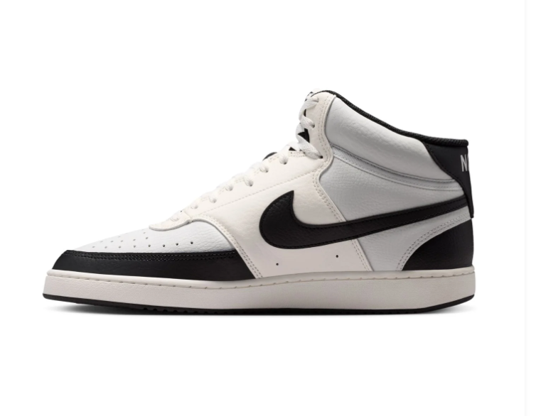 Nike Terminator Low 'Summit White & Black' Panda Two-Tone Leather, Bold Black Swoosh & Retro NIKE® Branding Classic Court Sneakers
