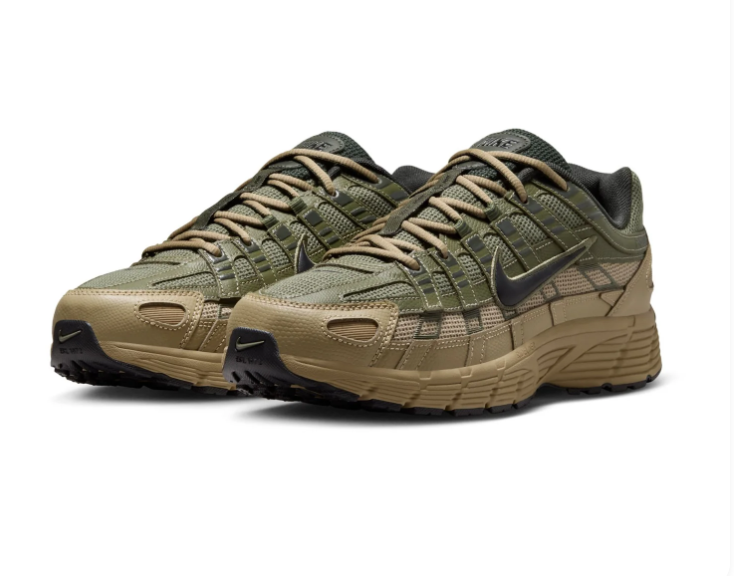 Nike P-6000 'Neutral Olive' Olive Green & Khaki Retro Running Sneakers