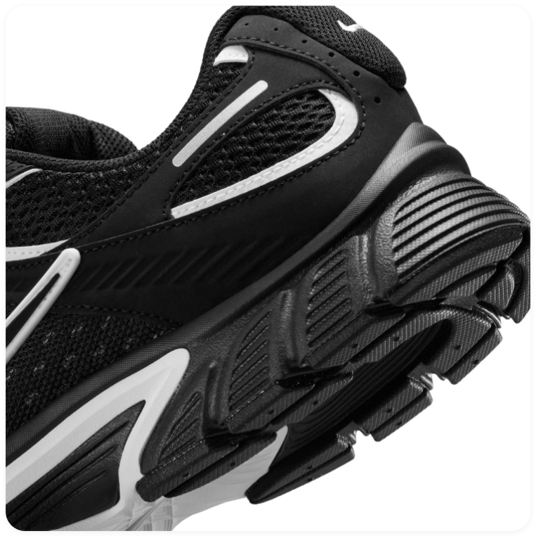 Nike Air Max Muse 'Black & White' All-Black Mesh, White Metallic Silver Swoosh & Chunky Outsole Bold Lifestyle Running Sneakers
