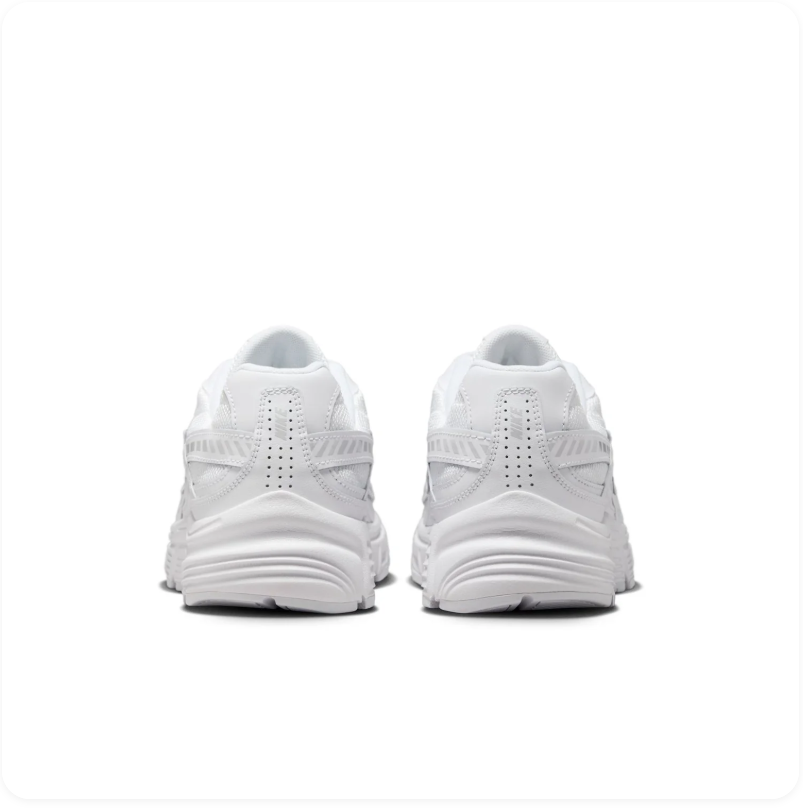Nike Initiator 'Triple White' White & Metallic Silver Retro Running Sneakers