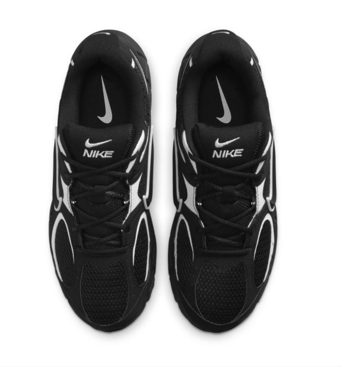 Nike Air Max Muse 'Black & White' All-Black Mesh, White Metallic Silver Swoosh & Chunky Outsole Bold Lifestyle Running Sneakers