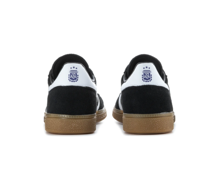Adidas Handball Spezial 'Core Black & Bright Blue' Black Suede Upper, White 3-Stripes, White Leather Collar, Bright Blue Round Laces, Blue SPEZIAL Lettering & Gum Rubber Outsole Bold Heritage Handball Lifestyle Sneakers