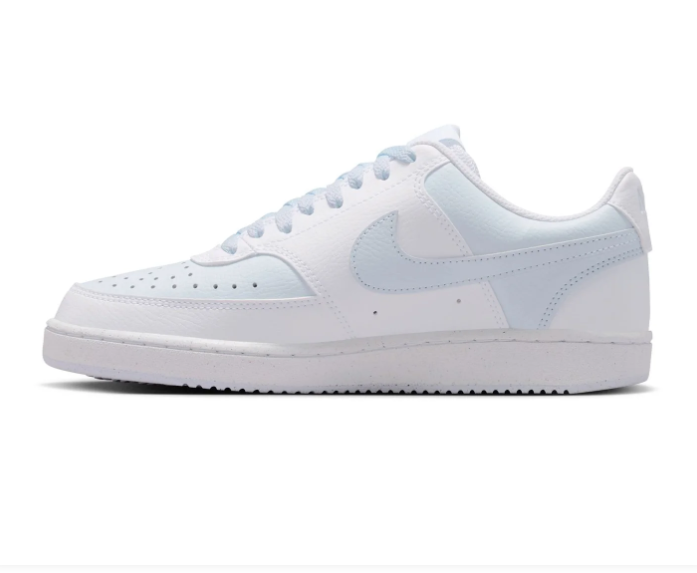 Nike Court Vision Low 'Triple White' All-White Tonal Leather Minimalist Basketball Sneakers