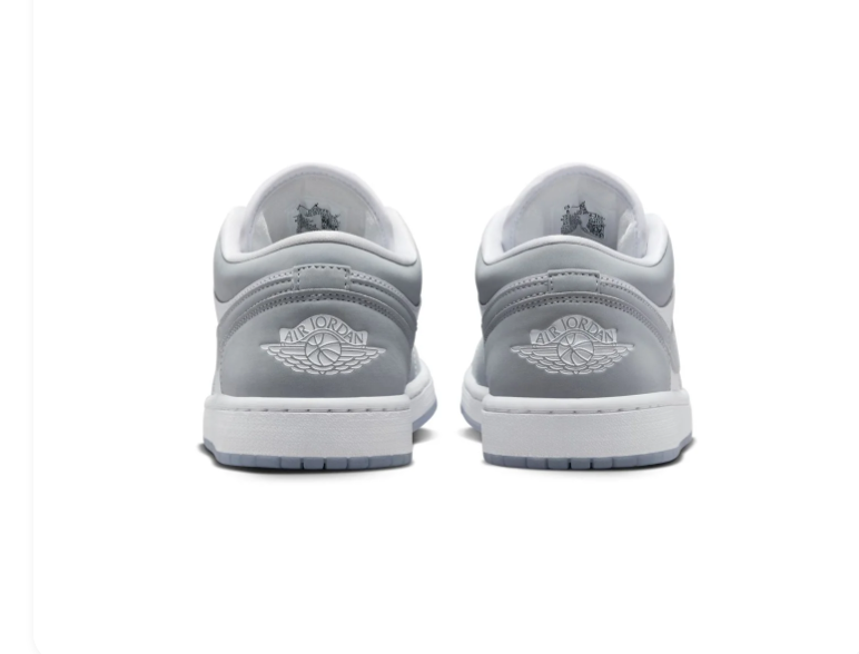Air Jordan 1 Low 'Wolf Grey' White & Grey Sneakers