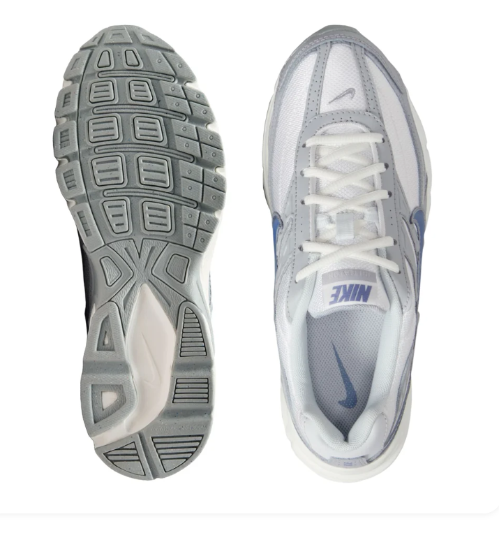 Nike Initiator 'White, Silver & Blue' White Mesh & Silver Reflective Y2K Retro Running Sneakers
