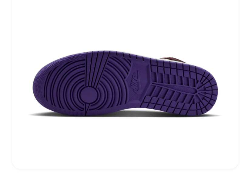 Air Jordan 1 Mid 'Lakers' Purple Gold Black Sneakers