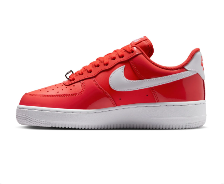 Nike Air Force 1 Low '07 'Habanero Red' Red Leather & White Swoosh Classic Sneakers