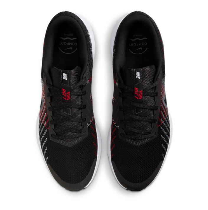 Nike Run Swift 3 'Black & Red' Black Mesh & Red Graphic Lightweight Running Sneakers