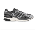 Adidas Spiritain 2000 'Grey & Silver' Charcoal Hex Mesh, Silver Metallic Overlays, Dark Grey 3-Stripes, Black Heel Guard & Off-White Chunky Midsole Y2K Retro Running Lifestyle Sneakers