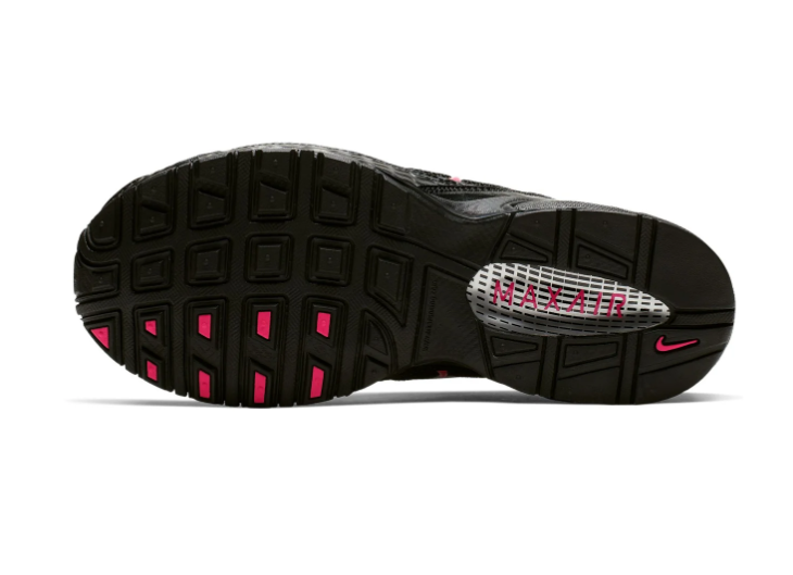Nike Air Max Torch 4 'Black & Hyper Pink' Women's Running Sneakers with Silver Swoosh & Visible Air Unit