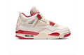 Air Jordan 4 Retro 'Red Cement' Sail White & Gym Red Sneakers (WMNS)