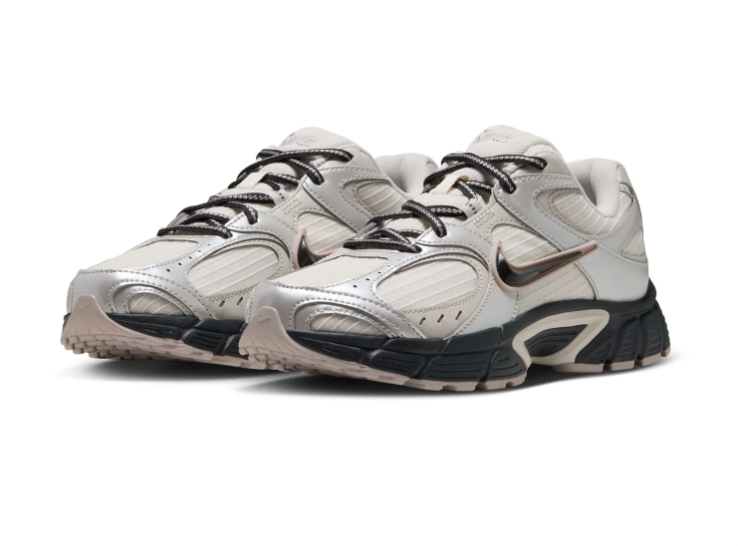 Nike Air Max Muse 'Phantom & Metallic Silver' Mesh Leather, Metallic Silver Overlays, Dark Smoke Grey Swoosh & Chunky Outsole Premium Lifestyle Running Sneakers
