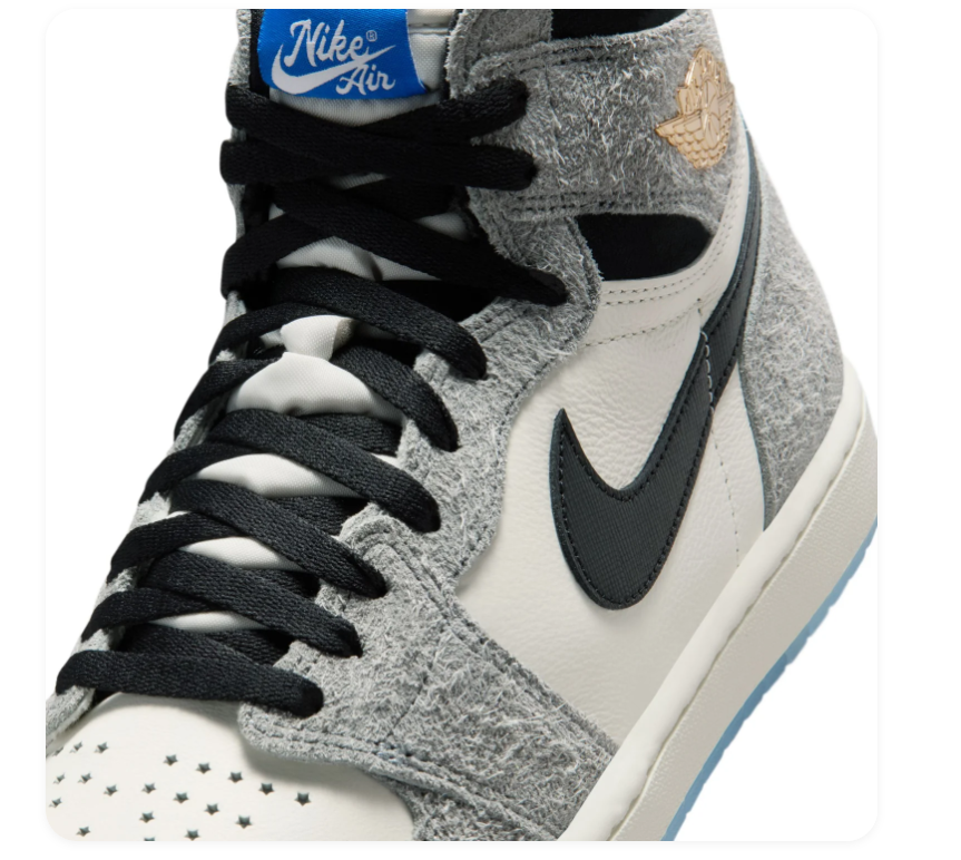 Air Jordan 1 Retro High OG 'Craft' Cement Grey Sneakers